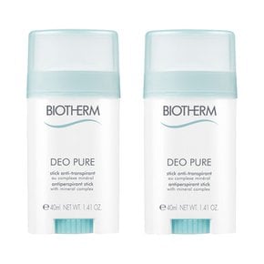 Biotherm 비오템 데오 퓨어 데오드란트 스틱 40ml 2개