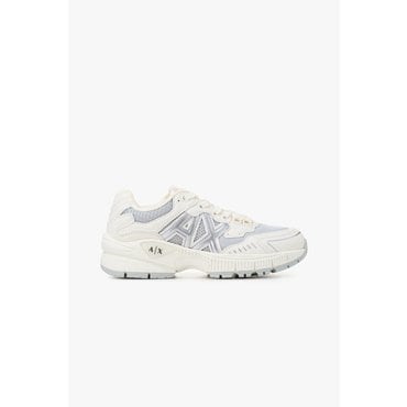 ARMANI EXCHANGE 여성 로고 패치 메쉬 스니커즈( A425175507)오프 화이트