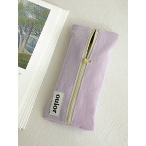 flat pencil case - soft lavender(middle zipper)