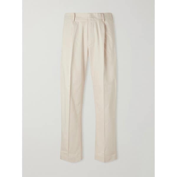 NN.07 Kay 1420 와이드 레그 플리츠 코튼 블렌드 트윌 팬츠 46376663163026299