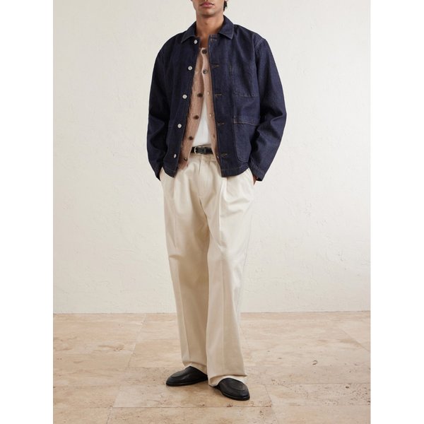 NN.07 Kay 1420 와이드 레그 플리츠 코튼 블렌드 트윌 팬츠 46376663163026299