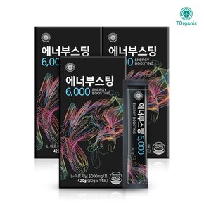 에너부스팅 슈퍼고함량  L 아르기닌 6000mg 30g 14포x3박스