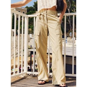 French Jogger Pants Beige