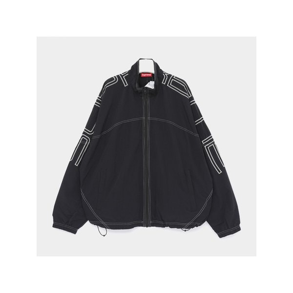 25SS 스펠아웃 엠브로이드 트랙 남성 자켓 SS25J69 BLACK