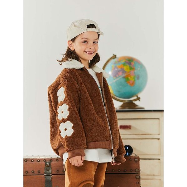 22WIN NUCL CLOVER CURLY JACKET BROWN