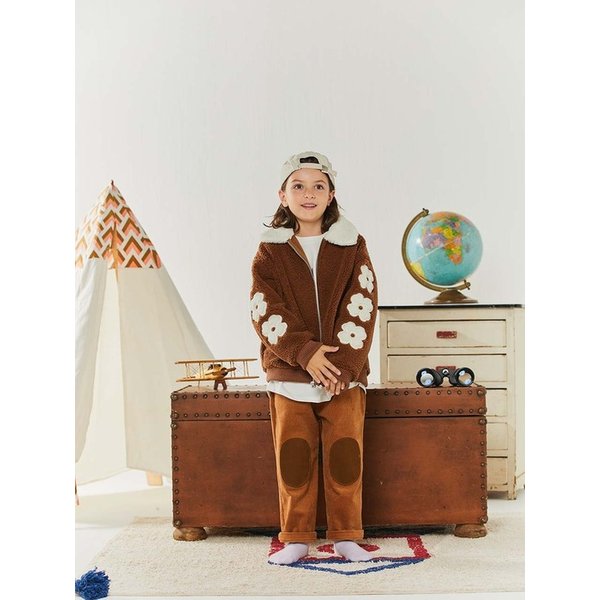22WIN NUCL CLOVER CURLY JACKET BROWN