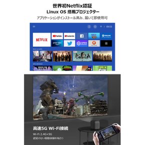 [Netflix WANBO TT Linux OS 1080p hd Dolby Audio 550 ANSI 4k HDR10 5G WiFi Projector 공식