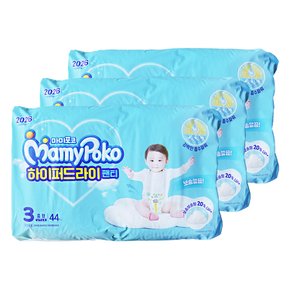 엘지 마미포코 하이퍼드라이 팬티형 기저귀 3단계 중형 공용 44개입 3개