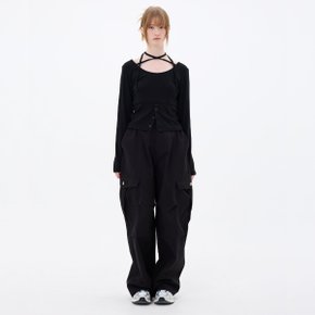 LUNA WIDE PANTS / BLACK