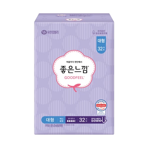 좋은느낌 오리지널 생리대 맥시슬림 대형 32P