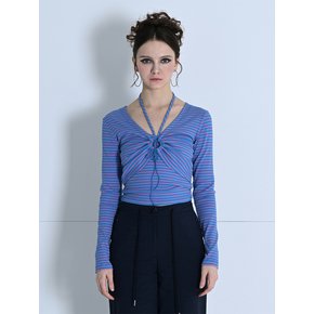 HALTER NECK TOP & BOLERO SET-UP BLUE MBDSTO002BL