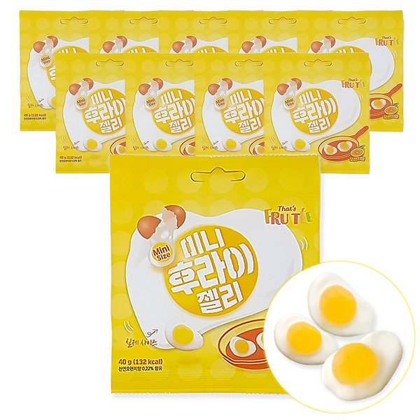 미니후라이 젤리 40g x 10개 계란 후라이 모양 젤리 - SSG.COM