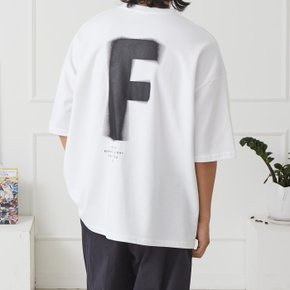 더제이엘 / 남자 반팔 여름 F 레터링 오버핏 티셔츠