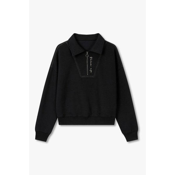 [리오더] 엠브로 하프 집업 맨투맨 티셔츠 7155440007299