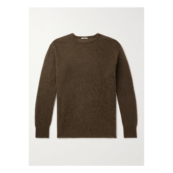 골지 알파카 혼방 스웨터 브라운 46376663162885170