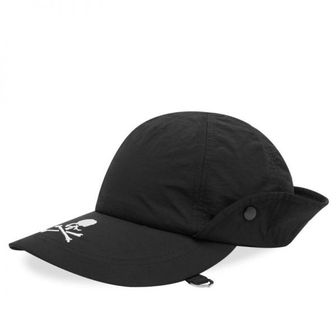  Kangol x 마스터마인드 Wavy Convertible 베이스볼 캡 모자 - 블랙 K4551PJ