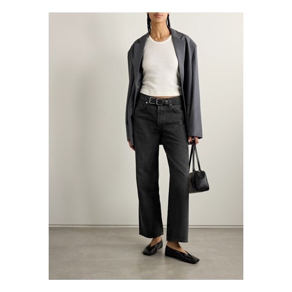 아니나 하이라이즈 와이드 진 30인치 블랙 46376663162844644