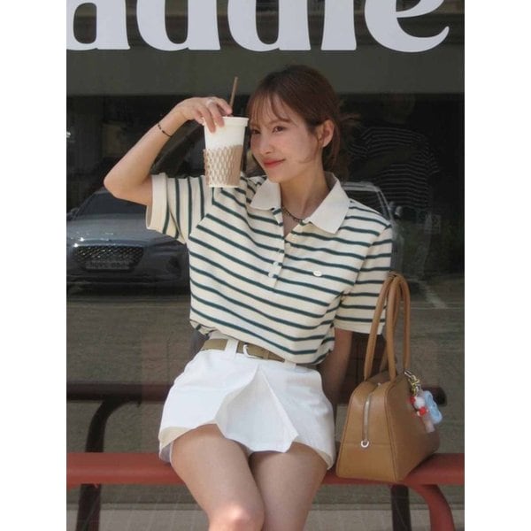 [밍디,유니,알로하PICK]ANC STRIPE RUGBY HALF T-SHIRT_3COLOR