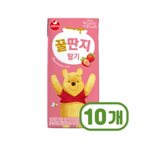 서울우유 딸기 꿀딴지 멸균우유팩 180ml x 10개