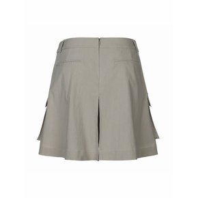 카고 포켓 스커트 팬츠-KHAKI