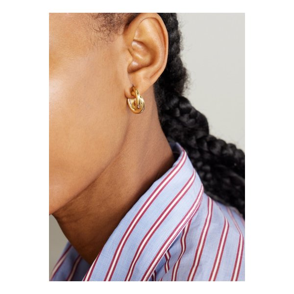 리에 스튜디오 더 다이애나 골드 도금 후프 이어링 1647597346148138