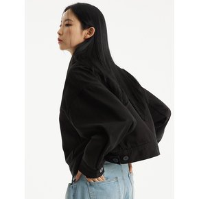 UP-391 오버핏 크롭 자켓_OVER FIT CROP JACKET BLACK