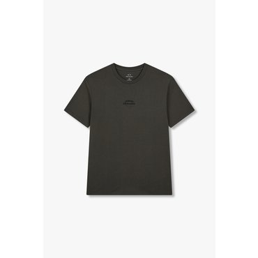 ARMANI EXCHANGE AX남성 자수 로고 숏 슬리브 티셔츠A415130114블랙