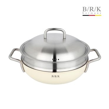 BRK 노르딕 통5중 WOK 24cm 크림 화이트