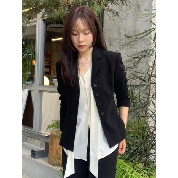 [Drama Signature] Slim Button Blazer_2color