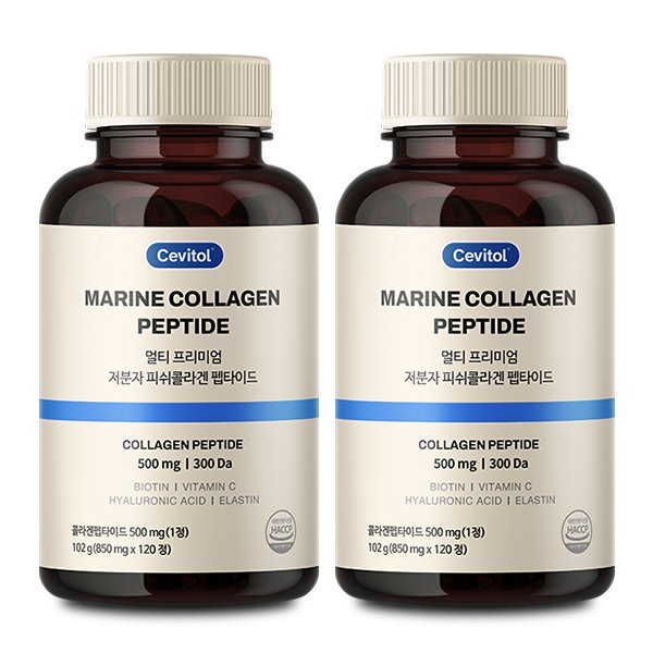멀티 프리미엄 저분자 피쉬 콜라겐 펩타이드 120정 2세트