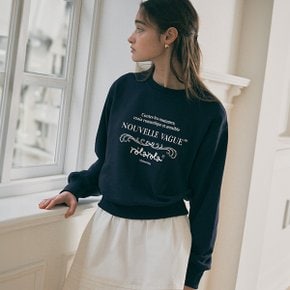 VINTAGE NOUVELLE LOGO SWEATSHIRT NAVY