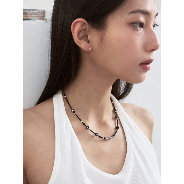 스페이스 비즈 네크리스 [black]