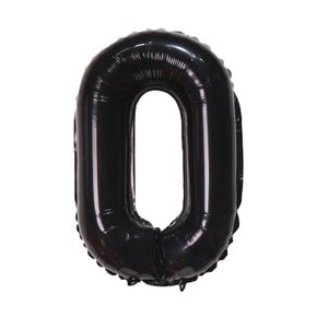 35cm 알파벳 호일 풍선 블랙 O 생일이벤트 문자풍선 16인치