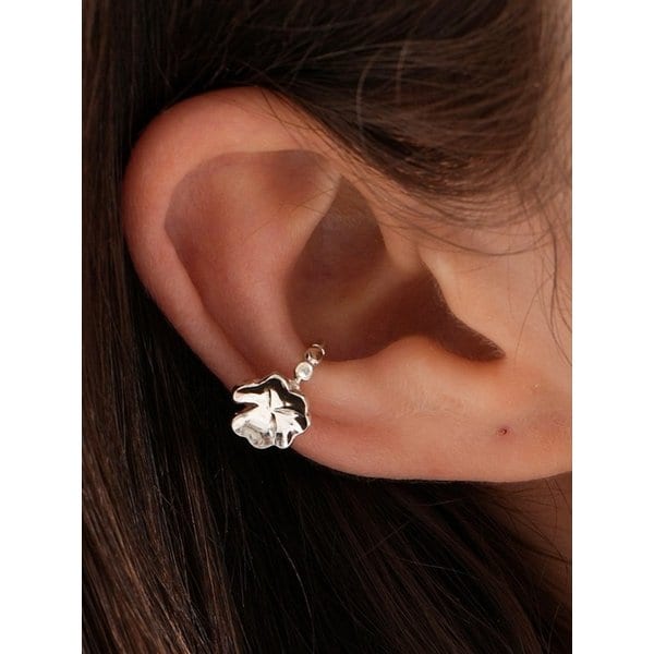 925silver Dew lotus earcuff 연잎 이어커프