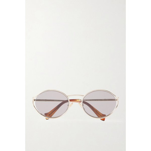 오벌 프레임 골드톤 선글라스 46376663162983815