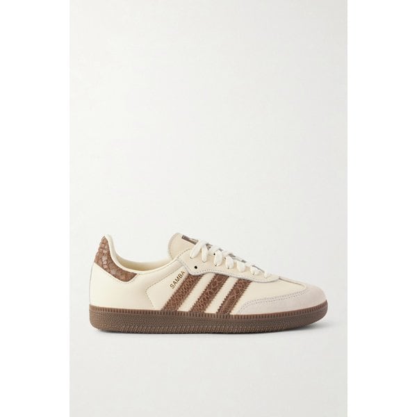 삼바 OG 스웨이드 트리밍 가죽 스니커즈 크림 46376663162980553