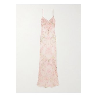 ROSAMOSARIO 로사모사리오 주메이라 드레이프 플로럴 프린트 실크 조르제트 나이트드레스 1647597360154060