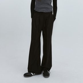 Wool Semi-Bootcut Pants_BLACK