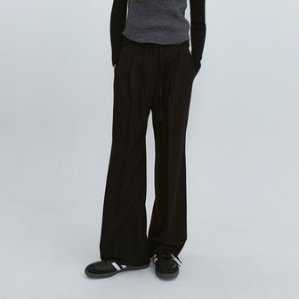 ahwe Wool Semi-Bootcut Pants_BLACK