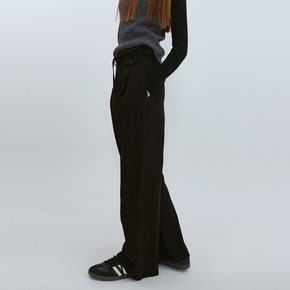 Wool Semi-Bootcut Pants_BLACK