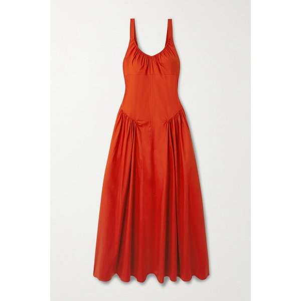 페이스풀 올라스 개더드 코튼 미디 원피스 46376663162989101