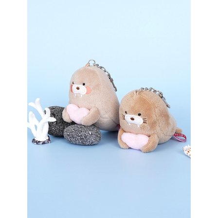 플러시플러시 바다코끼리 키링 베이지 브라운