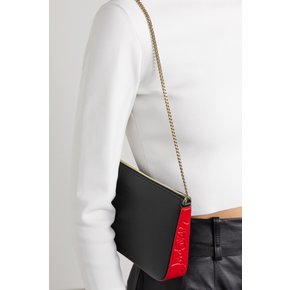 Loubila Rubber-trimmed Textured-leather Shoulder Bag 블랙