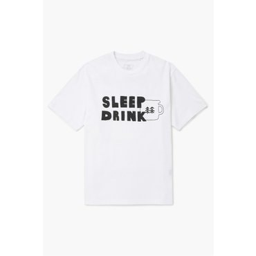 코오롱스포츠 남녀공용 그래픽 티셔츠 (SLEEP DRINK) JWTCM24801WHX