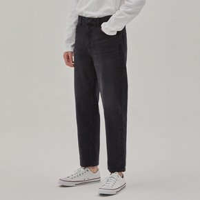 DENIM BASIC CROPPED PANTS BLACK