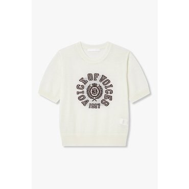 VOV 로고 디테일 하프 슬리브 니트 7115350706