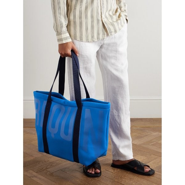 빌보콰 로고 프린트 웨빙 트리밍 스쿠버 토트백 46376663162874799