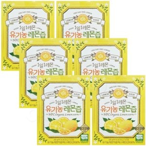  홀베리 유기농 레몬즙 스틱 1일1레몬 14포 6박스 제주농장 레몬착즙액