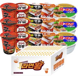 라면왕 농심 소컵라면 5종 15개 세트