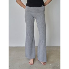 High Waist Bootcut Pants (Melange)
